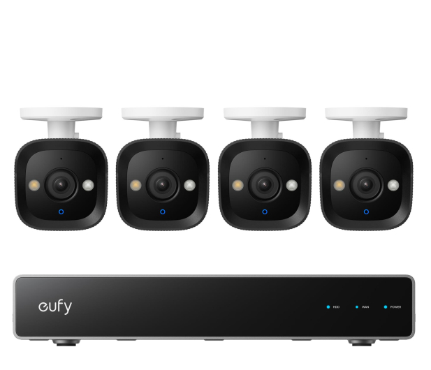 Eufy Zestaw 4 kamer PoE E40 Biały + rejestrator NVR S4 - 1505450 - zdjęcie